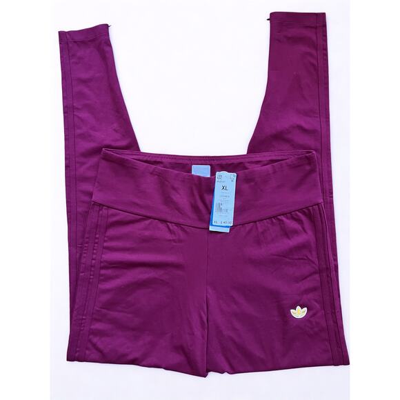 adidas Pants - Adidas women XL leggings legacy burgundy new with tags